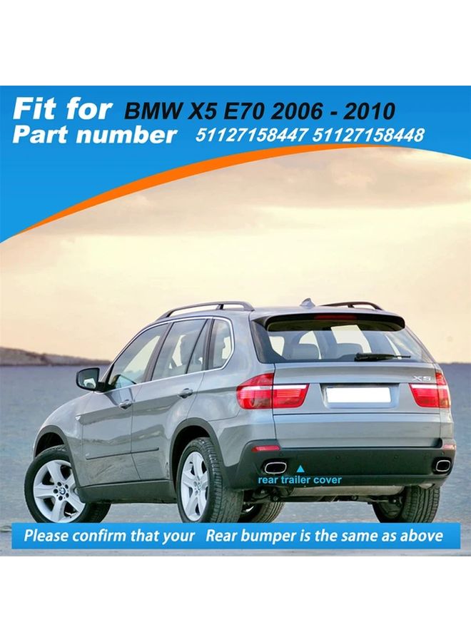 Black Plastic Tow Hook Cover Cap For BMW X5 E70 2006 2010 Rear Bumper 51127158447 - Image 3