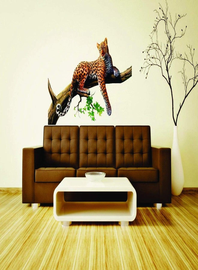 DecorVilla Decor Villa™ PVC Vinyl Tiger 3D Wall Sticker JUST Peel & Stick New Modern Art & Trendy Wall Stickers for Home Decoration, Living Room,Office Bedroom etc Size- 58 CM X 40 CM, Multicolor - Image 1