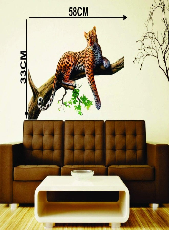 DecorVilla Decor Villa™ PVC Vinyl Tiger 3D Wall Sticker JUST Peel & Stick New Modern Art & Trendy Wall Stickers for Home Decoration, Living Room,Office Bedroom etc Size- 58 CM X 40 CM, Multicolor - Image 4