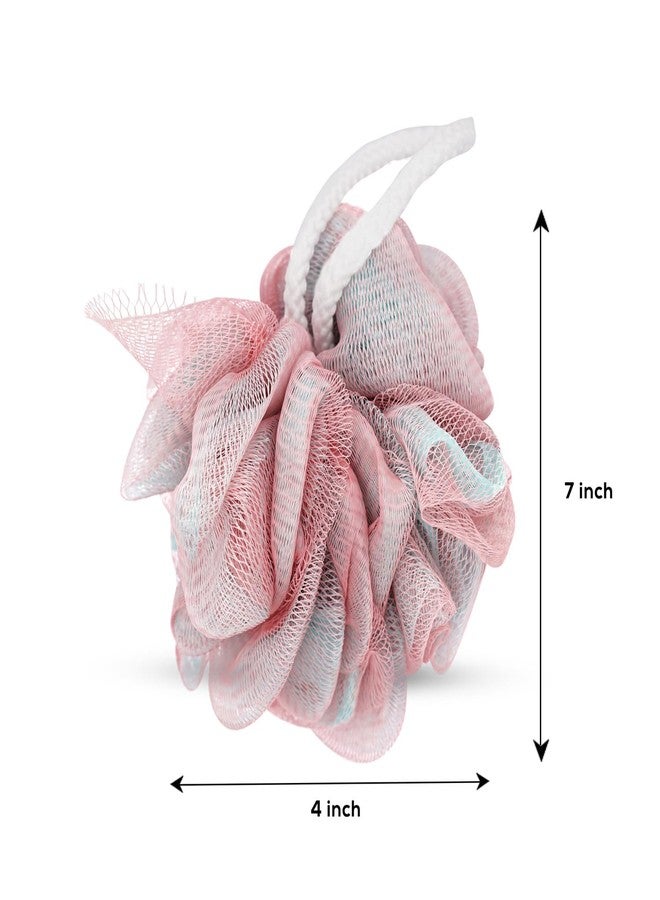 Ikonic Basics Exfoliating Loofah for Bath, Shower, Srubber, Soft,Gently Cleanses & Exfolaites & removes Dead Skin, High Lather creation. All Skin Types for Men & Women - Pink- IKB-001C - Image 1