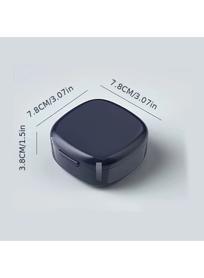 Black Portable Denture And Invisible Braces Cleaning Case Soak Store Retainer Box - Image 5