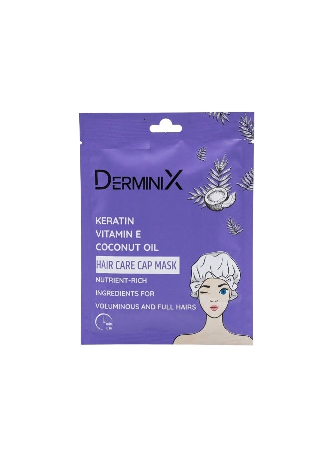DERMINIX HAIR CARE CAP MASK 1PCS (KERATIN&VIT E&COCONUT)