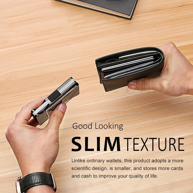 Rfid Credit Card Holder Carbon Fiber Card Holder Anti-Degaussing Men'S Multifunctional Wallet Card Holder Card Holder Anti-Theft Box - Image 4