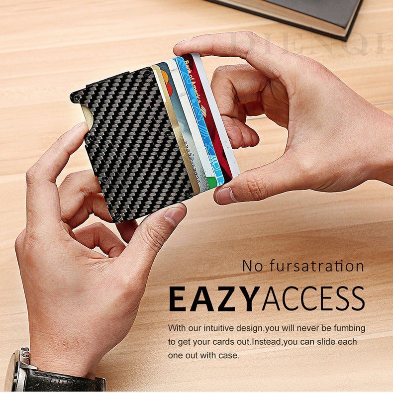 Rfid Credit Card Holder Carbon Fiber Card Holder Anti-Degaussing Men'S Multifunctional Wallet Card Holder Card Holder Anti-Theft Box - Image 5