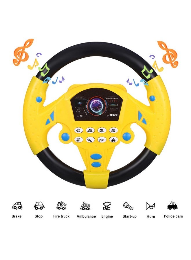 TOYANDONA 2 PCS Baby Steering Wheel Toy - Simulated Driving Controller, Early Education Pretend Driving Steering Wheel with Light Music for Boys Girls 4 5 6 Years Old - Image 2