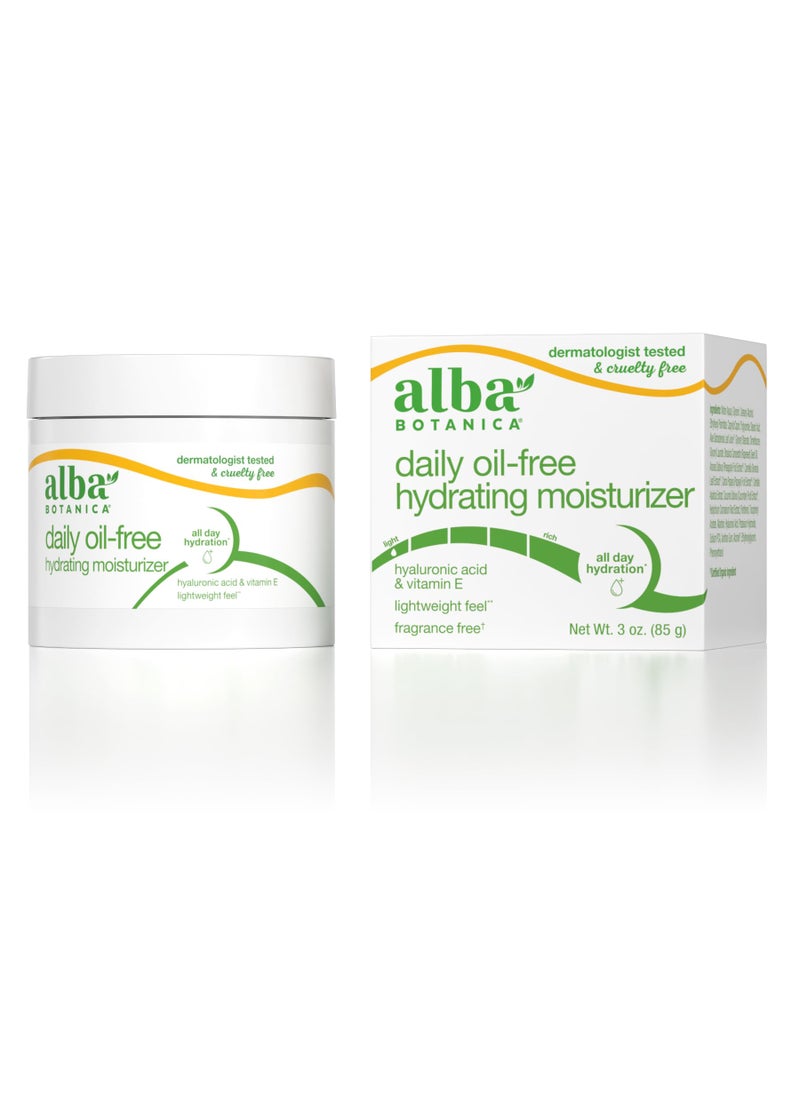 Alba Botanica - Alba Botanica Daily Oil Free Hydrating Moisturizer, with Hyaluronic Acid and Vitamin E, 3 Oz (Packaging May Vary) - Image 1
