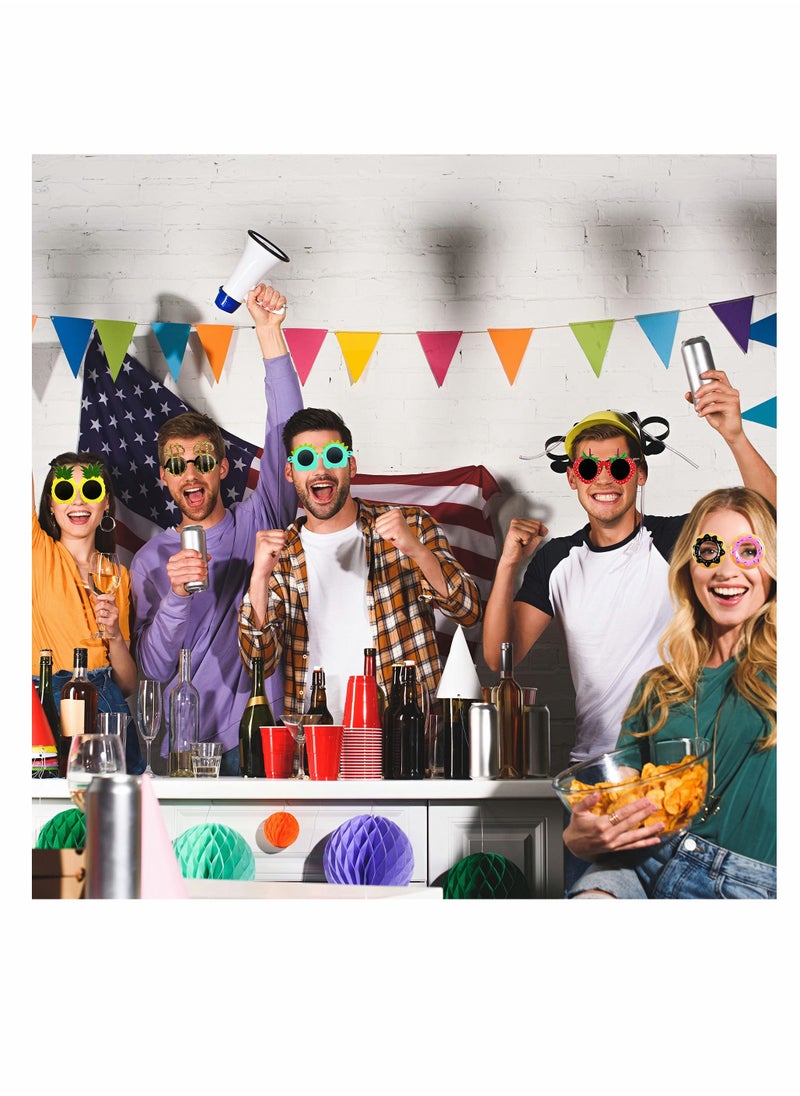 KASTWAVE - Party Sunglasses, 9 Pairs Funny Hawaiian Glasses, Summer Party Supplies, Kids Party Gifts, Fancy Photo Props for Adults - Image 1