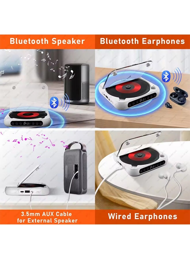 KC-918 CD Player Portable Bluetooth Music Player CD Runner Dustproof Cover 6 Modes A-B Repeat Timer With Remote Control - Image 3