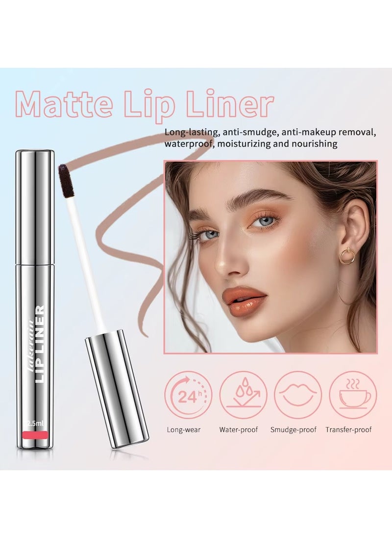 lakerain - Lip Tint Peel Off Lip Liner Tattoo Waterproof Long Lasting Matte Non-Stick Cup Lip Tint Sexy Red Contour Lips MakeUp (Rose pink) - Image 1