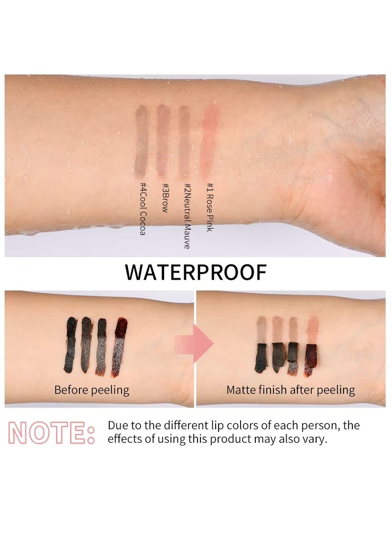 lakerain - Lip Tint Peel Off Lip Liner Tattoo Waterproof Long Lasting Matte Non-Stick Cup Lip Tint Sexy Red Contour Lips MakeUp (Rose pink) - Image 1
