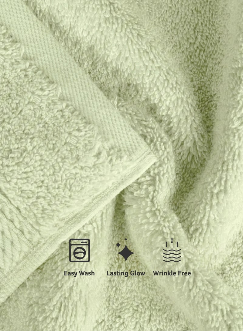كوتون هوم Cotton Home Premium Cotton Towel 30x30cm Face Towel 600 GSM Quick Dry Highly Absorbent Thick Bathroom SoftTowels for Bath And Spa Lightweight, Quick Dry and Durable Mint Green - Image 5