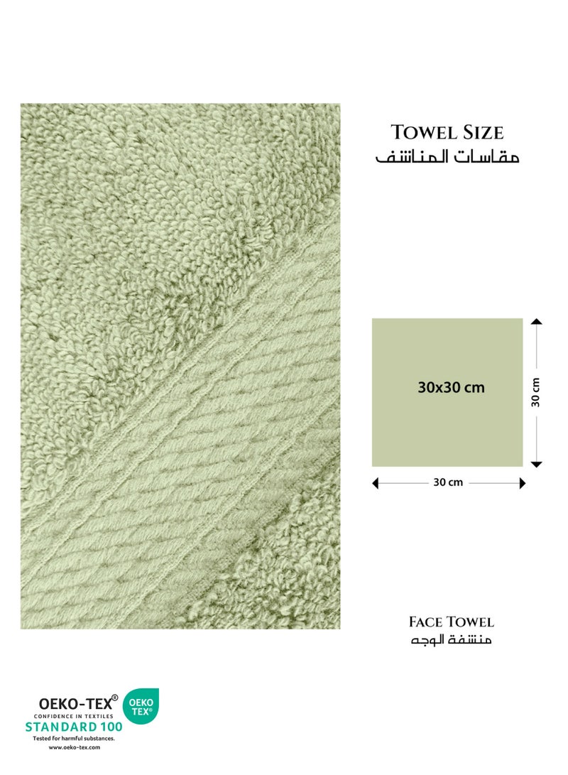 كوتون هوم Cotton Home Premium Cotton Towel 30x30cm Face Towel 600 GSM Quick Dry Highly Absorbent Thick Bathroom SoftTowels for Bath And Spa Lightweight, Quick Dry and Durable Mint Green - Image 4