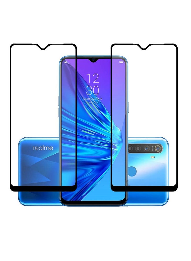 Super 2 Pieces Tempered Glass Screen Protector 5D Designed For Realme 5 Full Glue Edge to Edge Full Screen Coverage And Bubble Free - Image 1