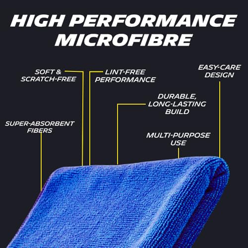 MICHELIN 350 GSM Pack of 3 (40x40 cm) Microfiber Cleaning Cloth for Car | Soft, Lightweight & Super Absorbent | Lint-Free, Scratch-Free & Quick-Drying Cleaning Towel for Car, Bike & Glass - Image 5