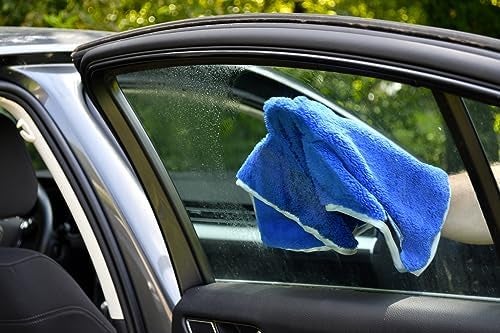 MICHELIN 350 GSM Pack of 3 (40x40 cm) Microfiber Cleaning Cloth for Car | Soft, Lightweight & Super Absorbent | Lint-Free, Scratch-Free & Quick-Drying Cleaning Towel for Car, Bike & Glass - Image 2