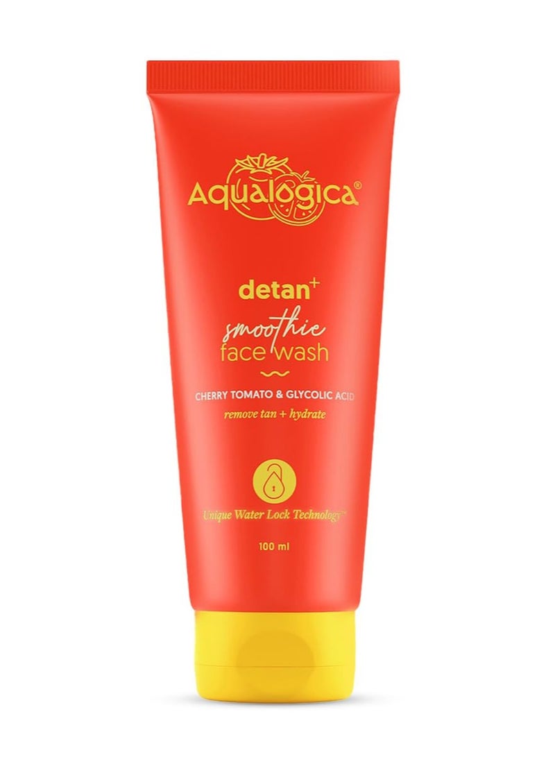 أكوالوجيكا Aqualogica Detan + غسول وجه سموثي بطماطم الكرز وحمض الجليكوليك منظف ​​للوجه ينظف بلطف ويقلل من الاسمرار  100 مل - Image 1
