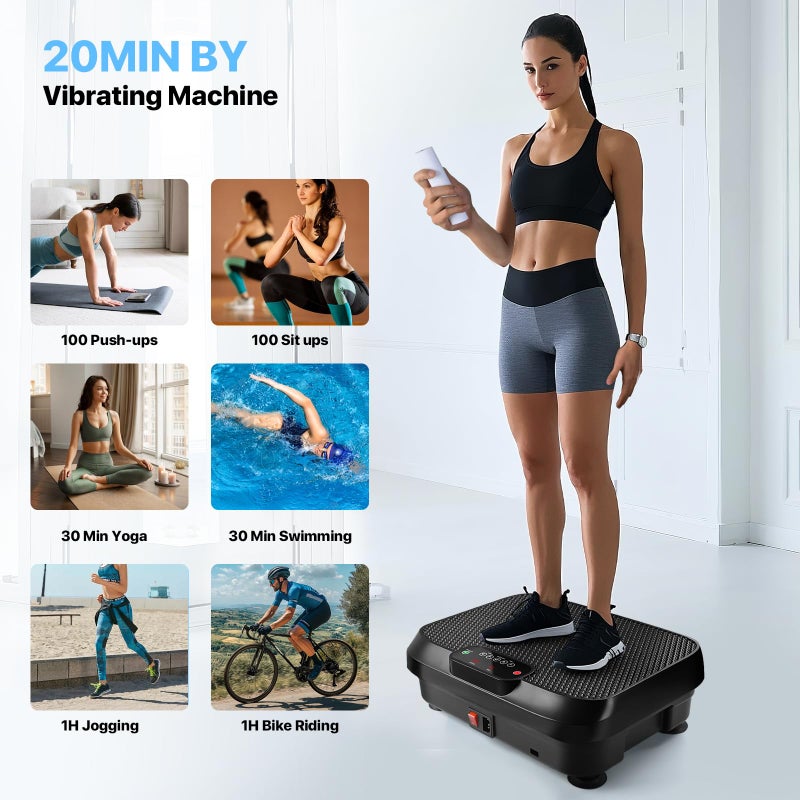 Elefor Vibration Plate Exercise Machine for Lymphatic Drainage Weight Loss,Whole Body Workout Vibration Fitness Platform,Mini Shake Plate,Sport Gym Fitness Equipment - Image 4