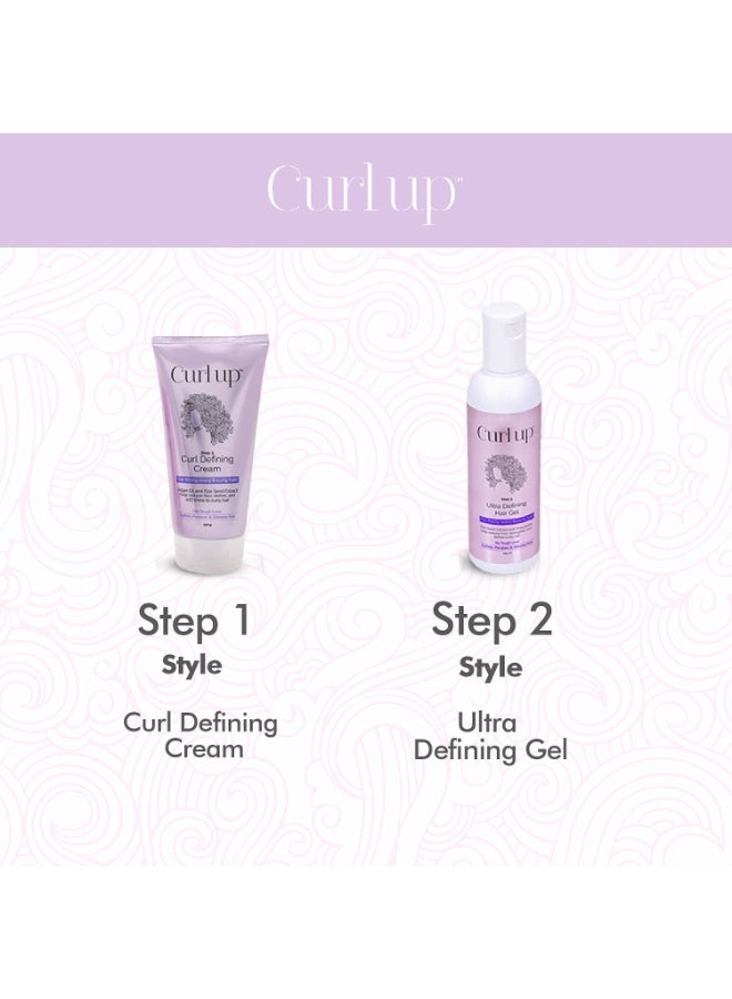 Curl Up Curl Styling Combo with Curl Defining Cream & Ultra Defining Gel | For Dry Frizzy, Wavy and Curly Hair | Sulphate Paraben And Silicone Free -150g + 200ml (Combo of 2) - Image 3