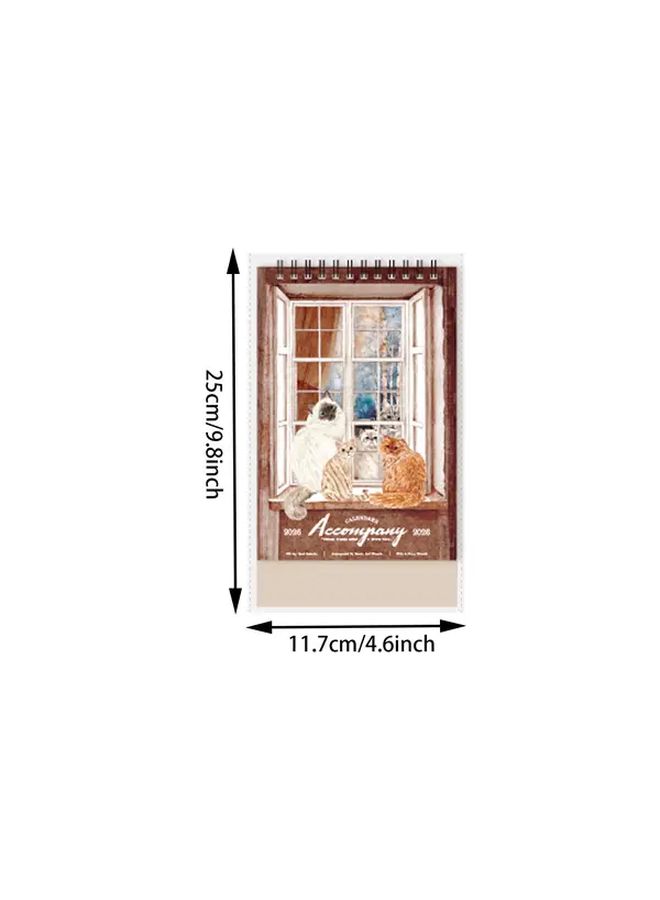 2026 Many Dogs Cut Out Design 12 Piece Desk Calendar With Creative Animal Background - Image 2