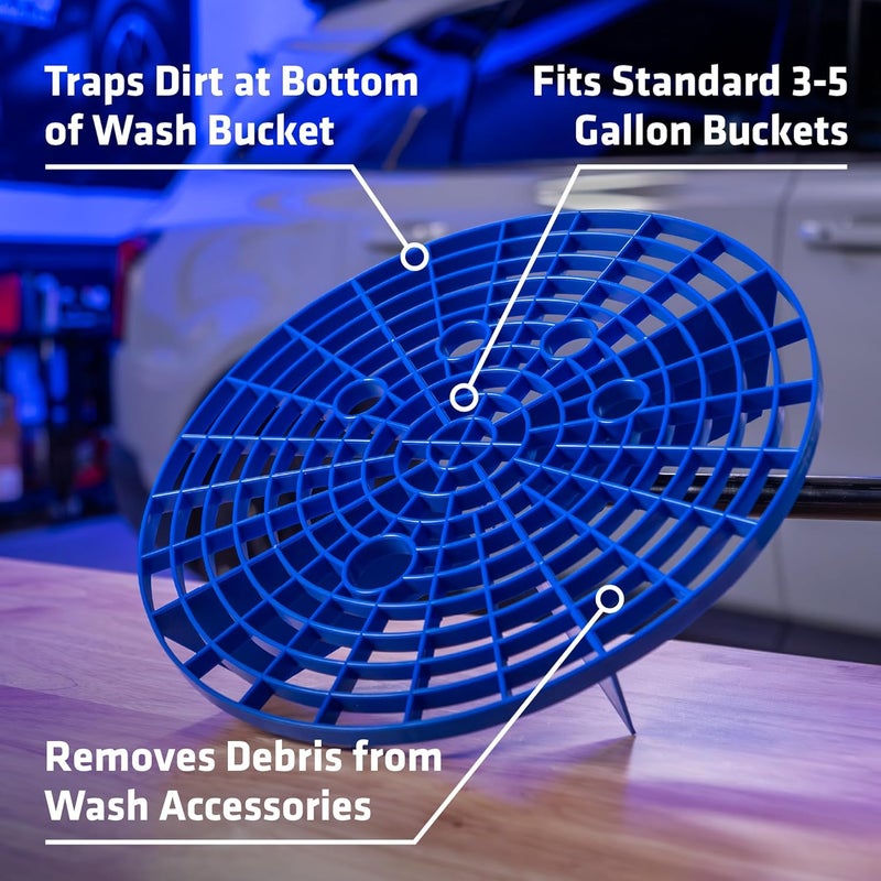 Viking Automotive Bucket Insert Grit Trap for Car Wash and Detail Kits, Helps Remove Dirt and Debris from Microfiber, Mitts, Cloths, and Sponges, Blue - Image 2