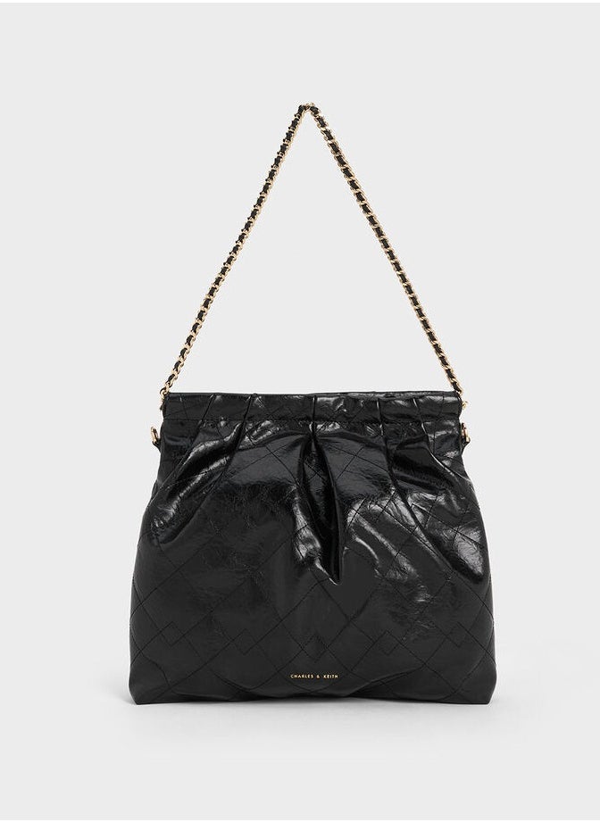 Charles & Keith Apfra Quilted Chain-Handle Bag  - Image 1