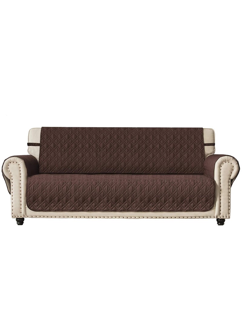 Ameritex - Ameritex Couch Sofa Slipcover 100% Waterproof Nonslip Quilted Furniture Protector Slipcover for Dogs, Children, Pets Sofa Slipcover Machine Washable (Chocolate, 68") - Image 1