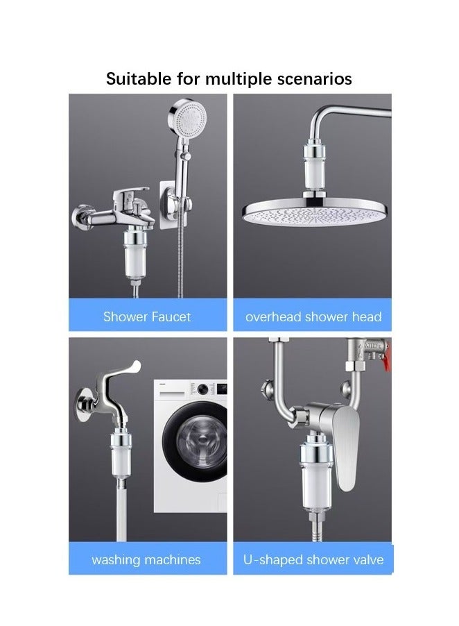 Kinnexa Tech Shower filter for removing chlorine and fluorine deposits showerhead filter, helps reduce dry skin and dry hair dryness and itching problems, suitable for showerheads, washing machines, overhead showers, easy to install - Image 2