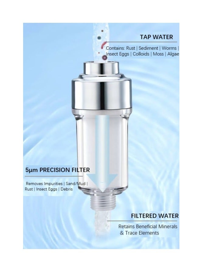 Kinnexa Tech Shower filter for removing chlorine and fluorine deposits showerhead filter, helps reduce dry skin and dry hair dryness and itching problems, suitable for showerheads, washing machines, overhead showers, easy to install - Image 3