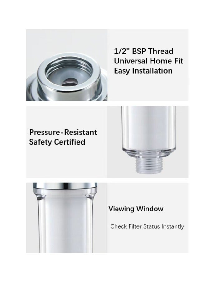 Kinnexa Tech Shower filter for removing chlorine and fluorine deposits showerhead filter, helps reduce dry skin and dry hair dryness and itching problems, suitable for showerheads, washing machines, overhead showers, easy to install - Image 5