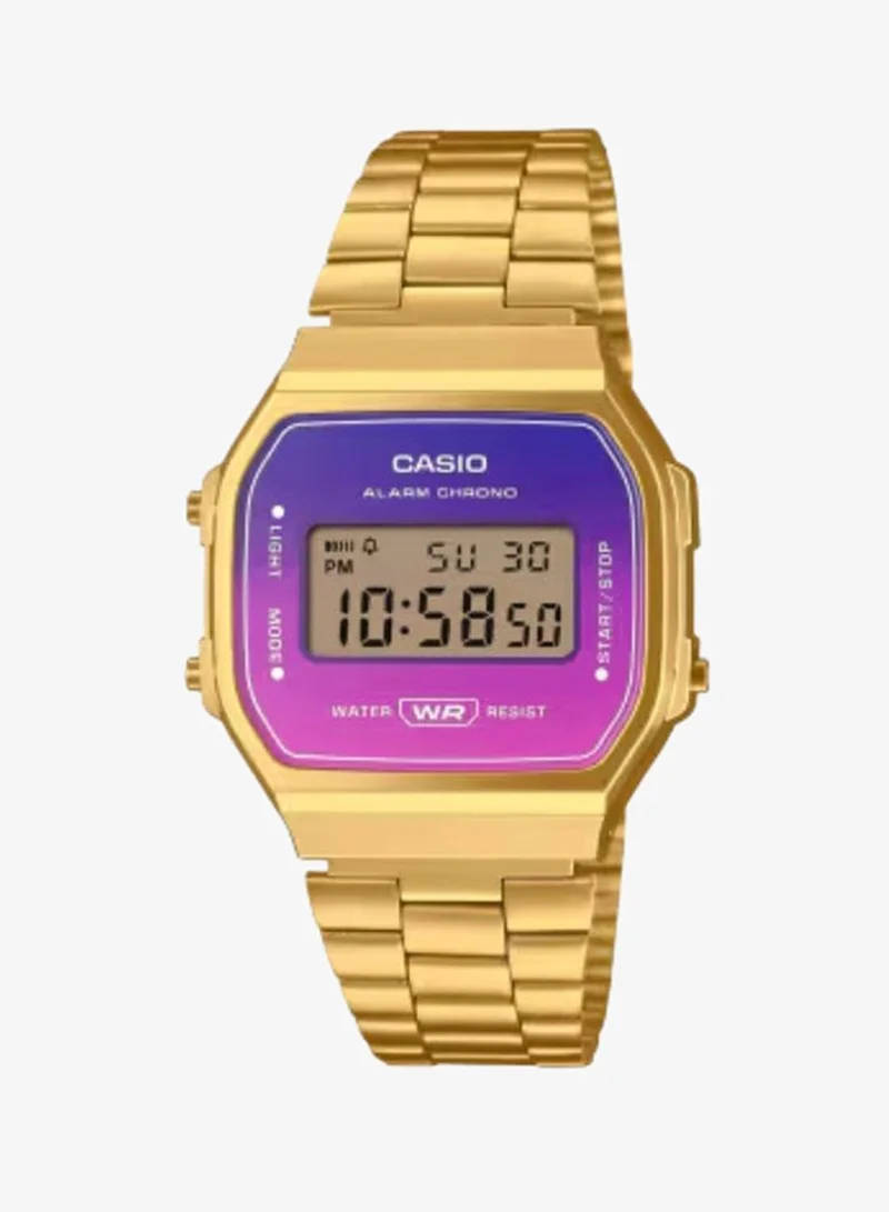 CASIO Unisex Stainless Steel Digital Watch A168WERG-2ADF - 36.3 mm