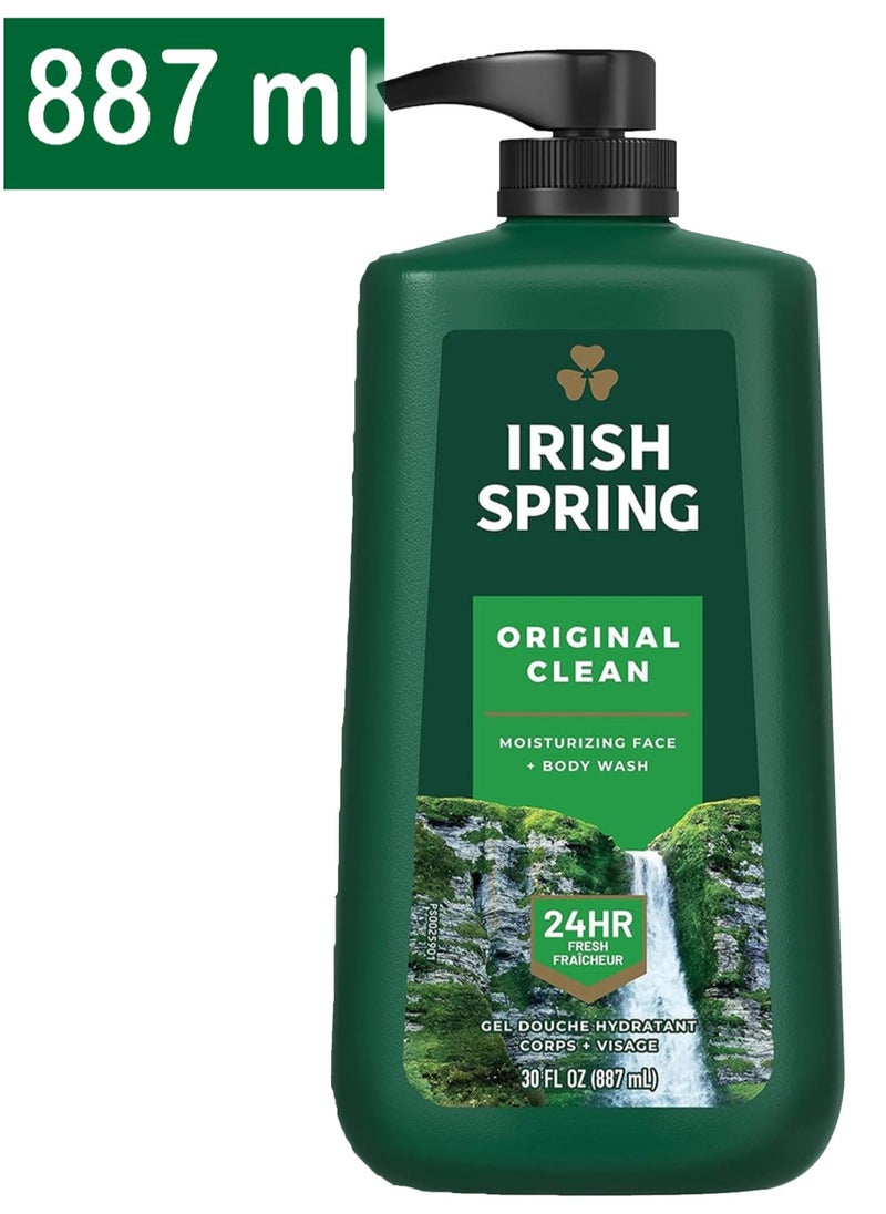 Irish Spring Irish Spring Original Clean Moisturizing Body and Face Wash, Gentle Skin Cleanser For Face And Body  - Image 1