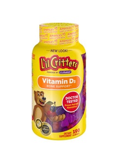 Lil Critters Ll Critters Vitamin D3 Bone Support Natural Fruit 190 Gummy Bears (Pack Of 1)  - Image 2