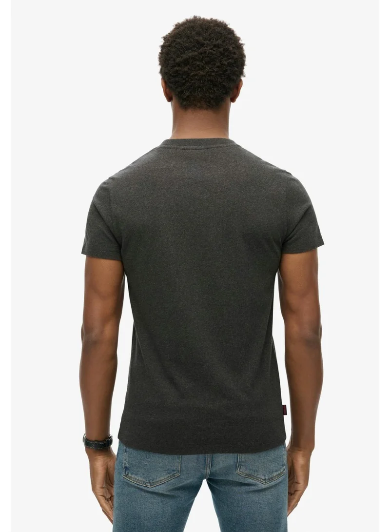 Superdry Raven Black Marl Essential Logo Emb Tee for Men | Best Price UAE