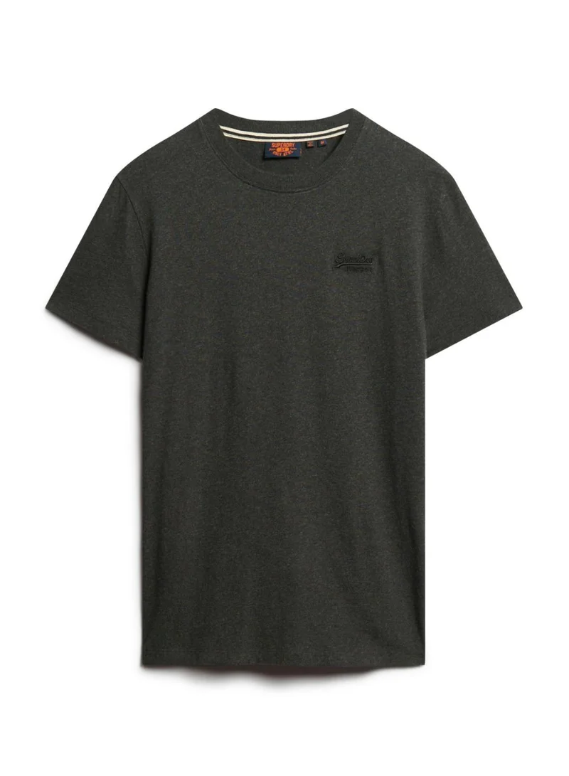 Superdry Raven Black Marl Essential Logo Emb Tee for Men | Best Price UAE