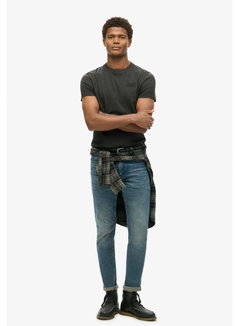 Superdry Raven Black Marl Essential Logo Emb Tee for Men | Best Price UAE