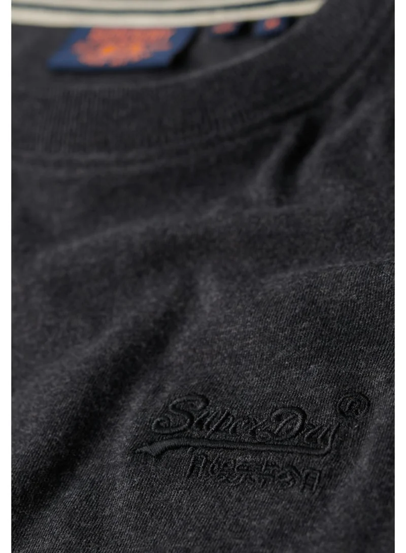 Superdry Raven Black Marl Essential Logo Emb Tee for Men | Best Price UAE