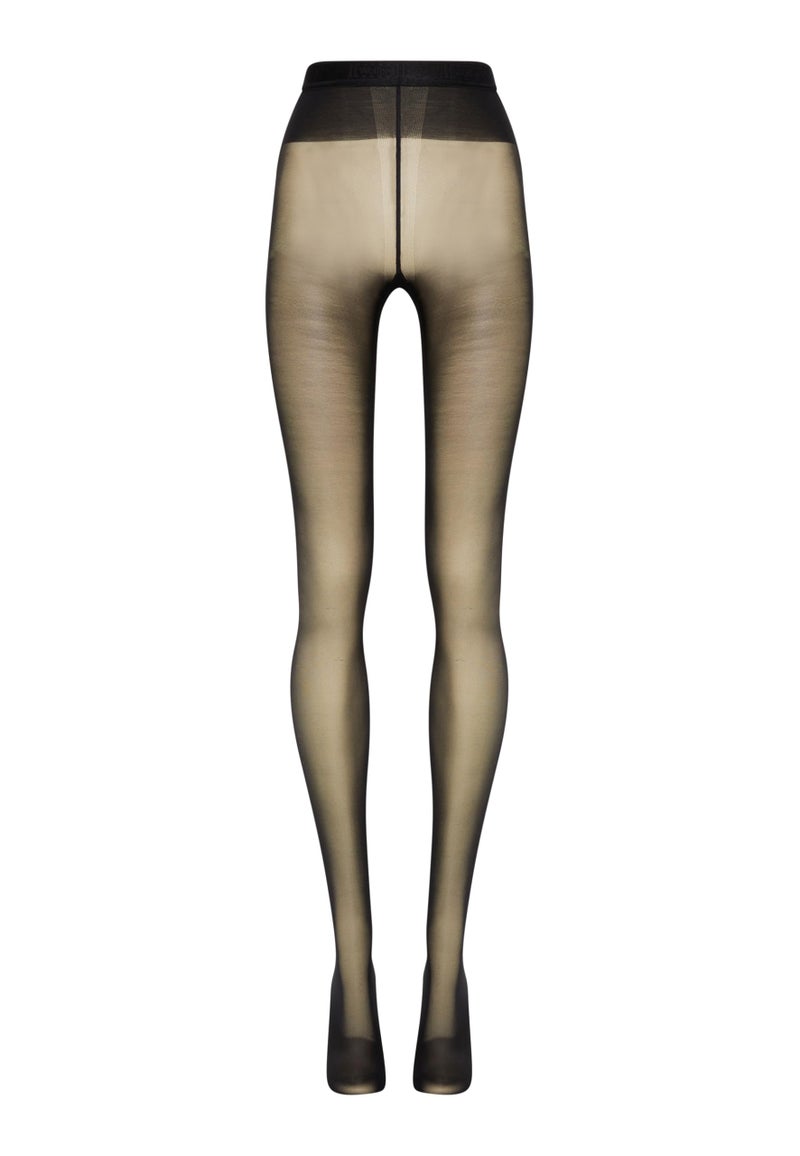 Wolford Neon 40 Denier Semi-Opaque Shiny Tights For Women Pantyhose Semi-Sheer Hosiery Soft Waistband Comfort Everyday Wear Black Small - Image 4
