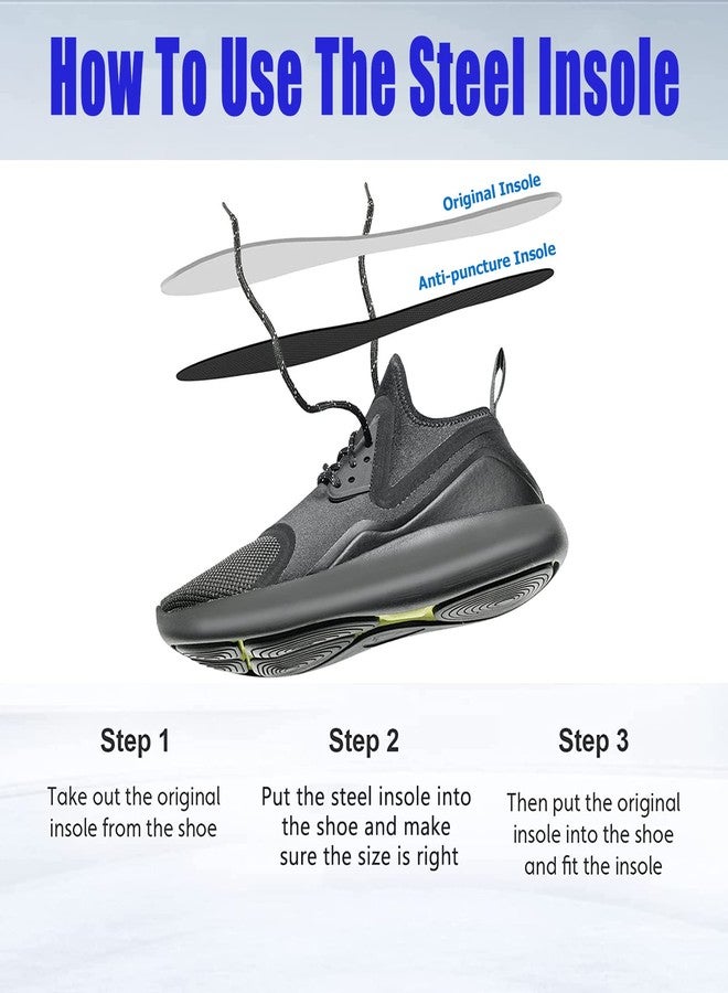 AbbiyyZ Protective Steel Insoles - Puncture Resistant, Nail Proof, and Rigid Support for Foot Conditions - Men's and Women's Sizes Fit All Shoes - Image 4