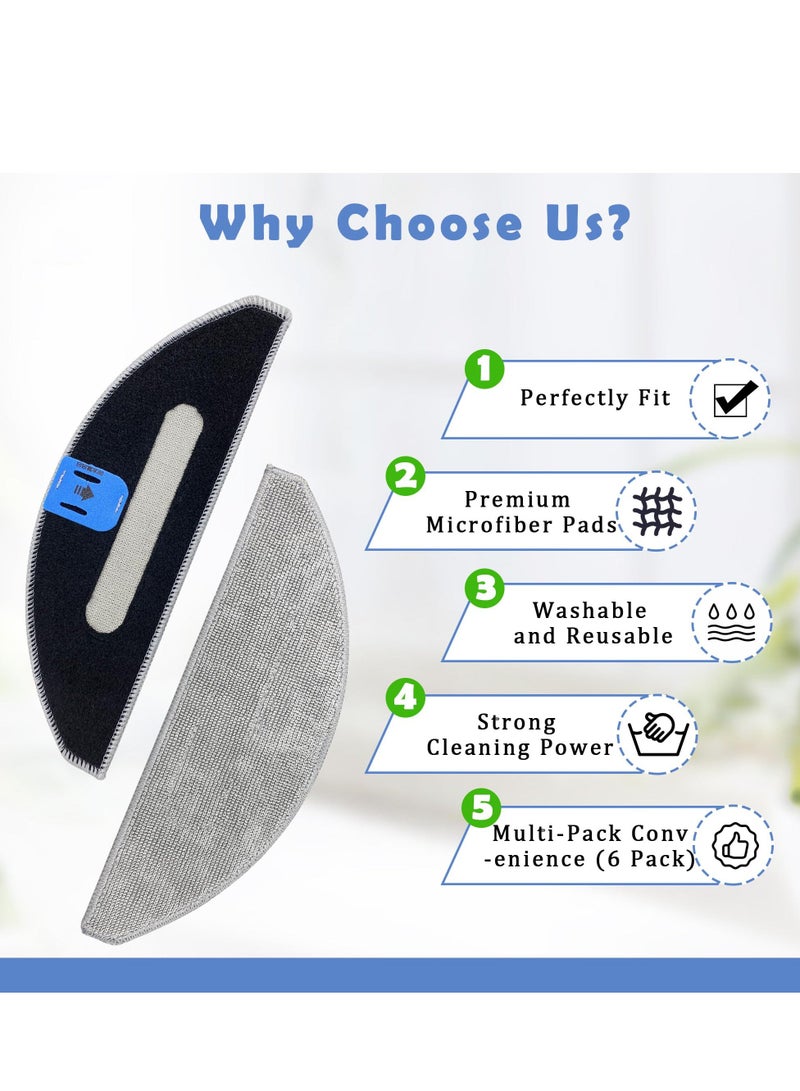 5 Pack i5 Replacement Mop Pads Washable and Reusable Mop Pads Premium Microfiber Mop Pads Replacement for iRobot Roomba Combo i5 i5+ j5 j5+ Robot Vacuum Cleaner Eco Friendly and Reusable