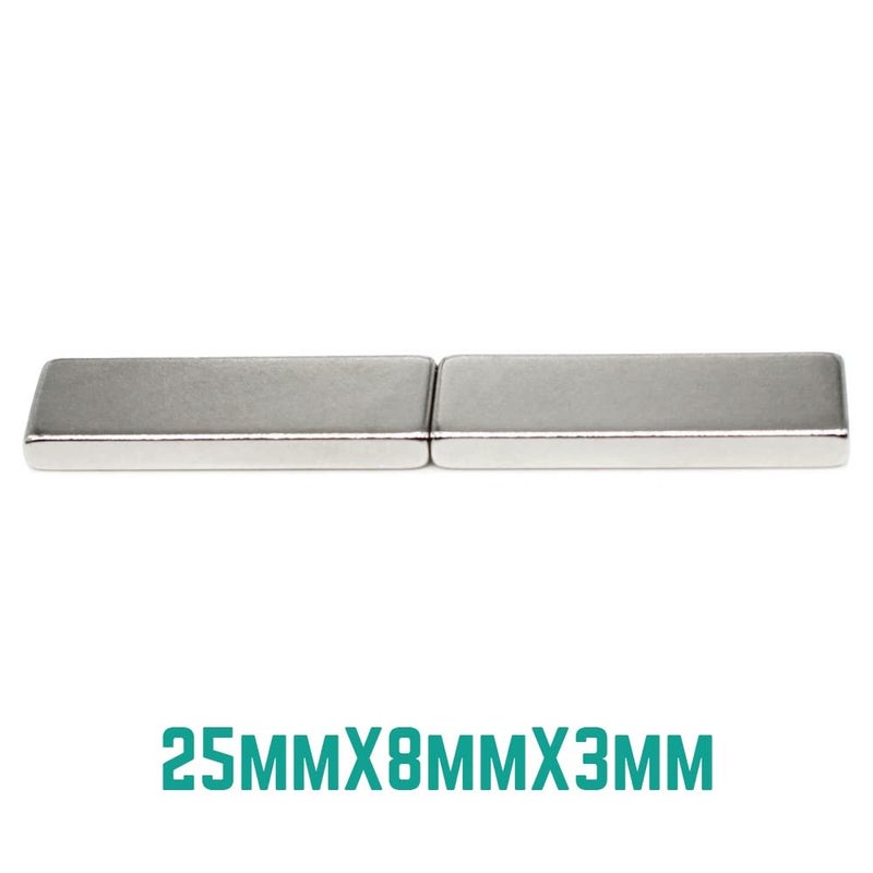 5/10/20/30/50/100PCS 25 * 8 * 3 mm Quadrate Super Magnetic Block 25x8x3 mm Permanent NdFeB Magnet(100PCS) - Image 2