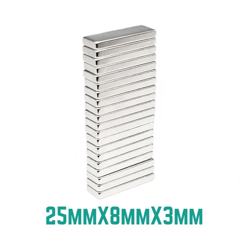 5/10/20/30/50/100PCS 25 * 8 * 3 mm Quadrate Super Magnetic Block 25x8x3 mm Permanent NdFeB Magnet(100PCS) - Image 5