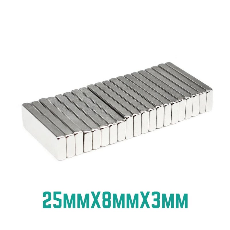 5/10/20/30/50/100PCS 25 * 8 * 3 mm Quadrate Super Magnetic Block 25x8x3 mm Permanent NdFeB Magnet(100PCS) - Image 4