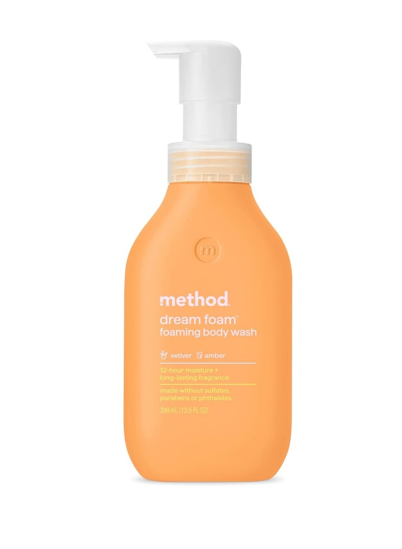 Method Method Dream Foam, Foaming Body Wash, Vetiver + Amber, 13.5 oz - Image 1