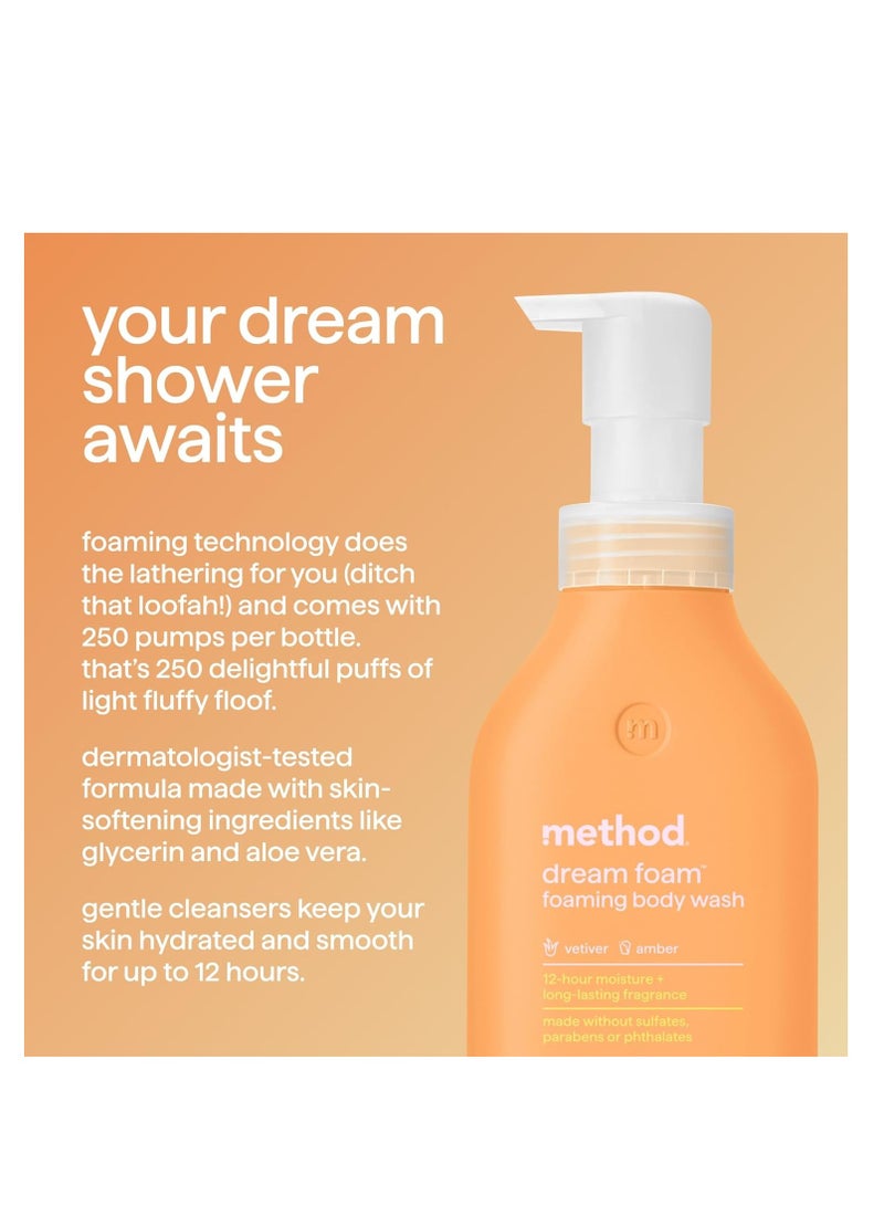 Method Method Dream Foam, Foaming Body Wash, Vetiver + Amber, 13.5 oz - Image 2