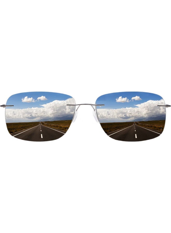 CAPONI Frameless Sunglasses Men Ultra-Light Photochromic Sunglasses Anti-Uv Polarized Driving Night Vision Glasses Anti-Glare - Image 3