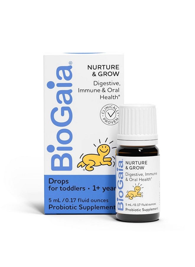 BioGaia BioGaia Nurture & Grow Toddler Probiotic | Ages 1+ | Liquid Probiotic | Allergen-Free | Triple-Benefit Probiotic for Kids | Digestive Health, Immune Support & Oral Health Protection | 25-Day Supply - Image 1