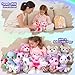DRAWMYTOY Stuffed Animal Coloring Plush Toy with 20 Washable Markers Laser Holographic Backpack Road Trip Car Game Writing Painting Set for Girls Doodle Dolls Kids Ages 36 BirthdayPink Bear - Image 4