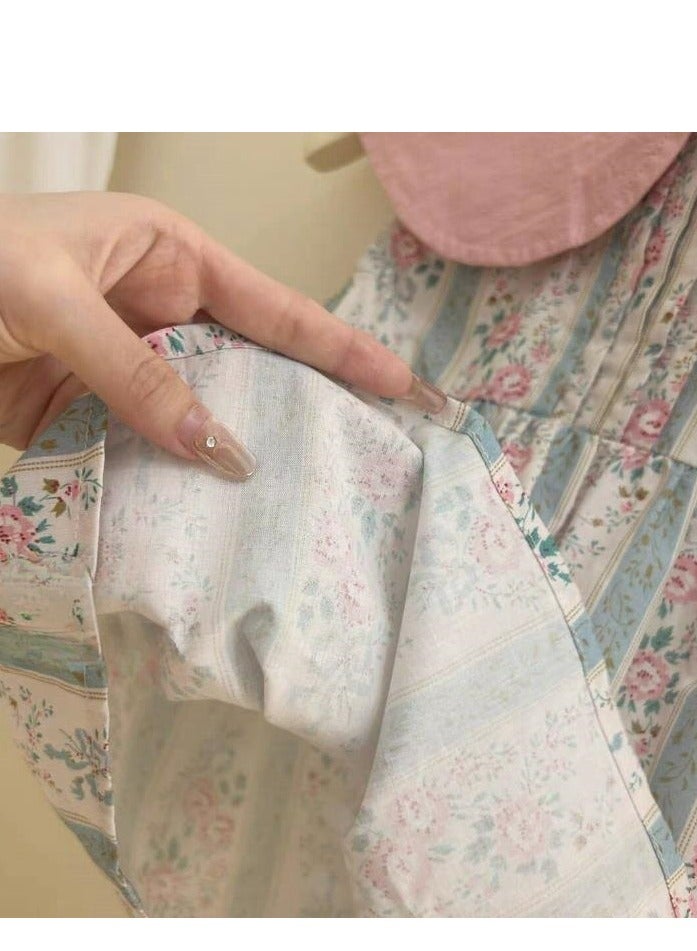 timo فستان صيفي صيني مزهر للفتيات، فستان أميرة عتيق وعصري للفتيات الصغيرات - Image 5