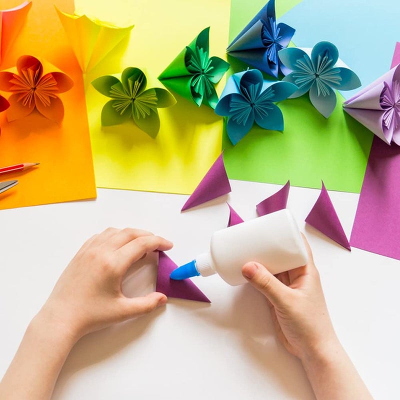 MIDUOLE Origami Paper, Pack of 200 Sheets - 20 Vivid Colors - Double Sided - 6 Inch Square, Easy Fold Paper for Kids Adult Beginners Training Arts & Crafts Projects. - Image 5