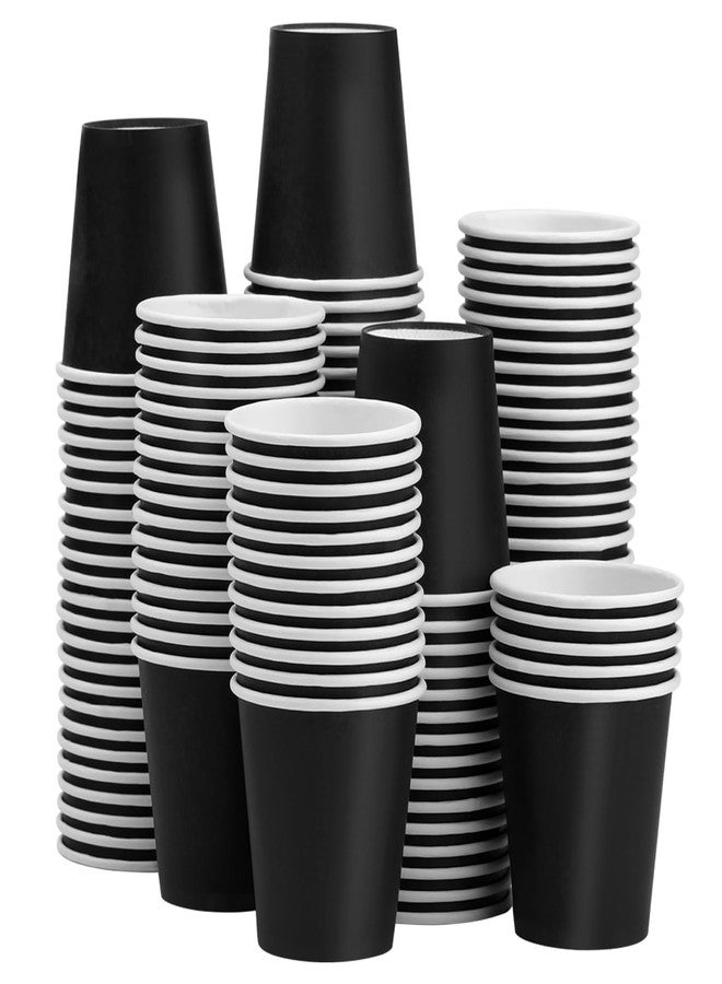 Iuuidu 3 oz Paper Cups, 100 Pack Black Bathroom Cups, 3 oz Mouthwash Cups Small Disposable Cups, Bath Paper Cups for Home, Office, Wedding, Travel - Image 1